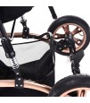 Teknum - 3 in 1 Pram Stroller Story, Sunveno Diaper Bag & Hooks - Khaki Black